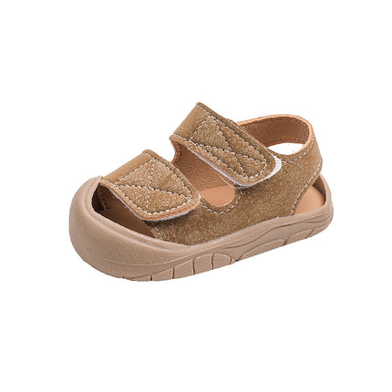 Anti-collision Baby Shoes Simple Baby Girl Toe Sandals Toddler Shoes Baby Soft Sole Sandals for Boys 1-3 Years Old