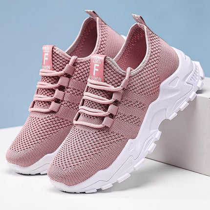 Women's Shoes 2026 Summer New Model Cross-Border Dropshipping Sports Shoes Breathable Fly-Knit Mesh Fashion Versatile Running Casual Shoes