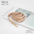 Lotus root pink silver buckle 1.2cm wide shoulder strap