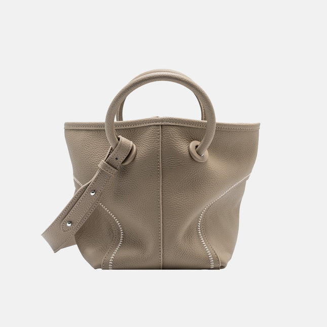 Leather Bucket Tote Bag / Sac Seau Cuir Femme