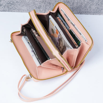 2025 New Women's Crossbody Bag Korean Style Fashion Shoulder Bag Versatile Large Capacity Double Zipper Mobile Phone Bag Women Wholesale