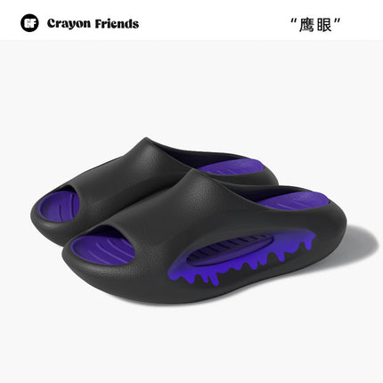 Crayonfriends Sports Slippers Men's Summer Outer Wear Non-Slip Ins Trendyy Couple Outdoor Sandals Slippers Men