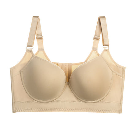 Cross-Border Popular Large Size Underwear, Feminine Push-Up Amazon European and American Large Breast Underwear, Full Cup Large Size Bra