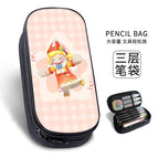 Waterproof-scratch-proof-non-fading-large-capacity three-layer pencil case / B44182