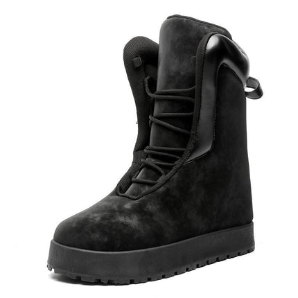 Cross-border 2025 New Men's Shoes Autumn High-top Niche Gypsum Boots Thick Sole Bread Casual Boots Y01