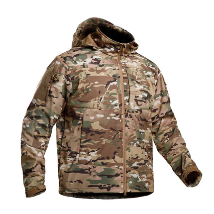 Bone frog sleeper soft shell jacket Bird's same cold-proof soft shell hat detachable outdoor tactical soft shell