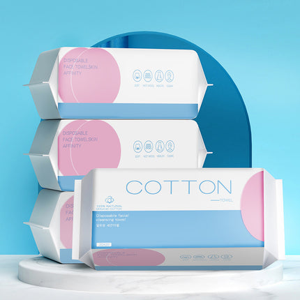 Disposable Face Towels, Pure Cotton, Soft Cotton Towels, Pull-Out Face Wipes, Cleansing Towels, Cross-Border English Manufacturer Customization