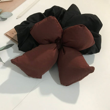 Chubby Cotton Bow Color Fluffy Large Intestine Hair Ring Cute Girl Sense Hair Rope New Style Hair Accessories for Women