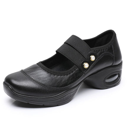 Square Dance Shoes Women's Soft Sole Not Tired Feet Middle-aged and Elderly Mothers Dance Shoes Comfortable Breathable Work Shoes Air Cushion Dance Shoes