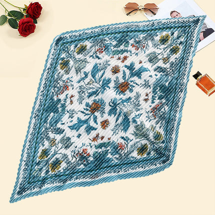 New wrinkled small square scarf female Korean imitation silk printed wrinkled small scarf Joker scarf decorative scarf wholesale