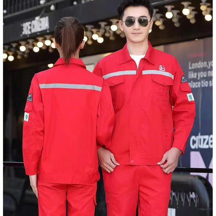 Workwear Suit for Men and Women, Anti-Static, Spring and Autumn Single-Layer Work Clothes, Long-Sleeved Professional Workwear for All Seasons