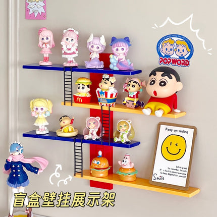 Cross-Border Punch-Free Wall-Mounted Blind Box Figure Storage Rack Dopamine Display Rack Blind Box Wall Storage Rack Storage