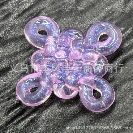 Acrylic Fine Flash Mermaid Ji Luminous Chinese Knot Hanging Beads DIY Jewelry Mobile Phone Chain Car Hanging Handmade Material Accessories