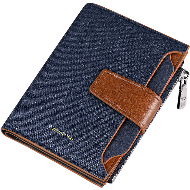 King Paul Wallet Men's Multi-functional Short Wallet Multi-card Coin Purse Men's Fashion Casual Wallet Men