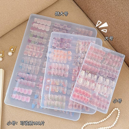 Zt8118 Large-Capacity Plastic Nail Storage Box, Wearable Nail Storage Transparent Display Box, Nail Piece Storage Box