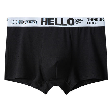 Men's underwear men's wholesale plus size waist antibacterial breathable comfortable cotton texture boxer shorts head male manufacturers on behalf of the hair