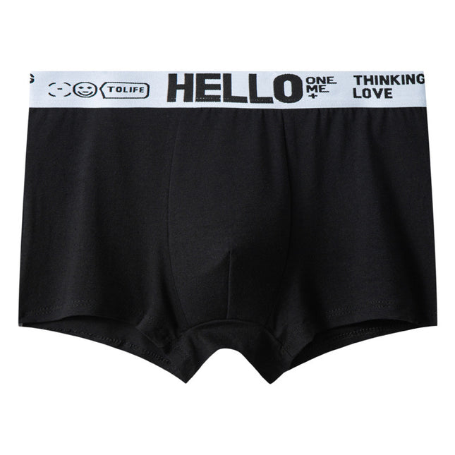 Men's underwear men's wholesale plus size waist antibacterial breathable comfortable cotton texture boxer shorts head male manufacturers on behalf of the hair
