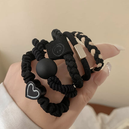 Simple Elegant Durable High Elastic Women's Hair Rope Rubber Tendon Hair Ring Thickened High Ponytail Headwear Hair Rope Hair Accessories