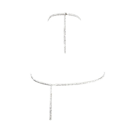 2025 Handmade Sling Colorful Gradient Mica Shell Splicing Iron Chain Cut Out Body Chain Island Swimming Pool Going Out to Sea