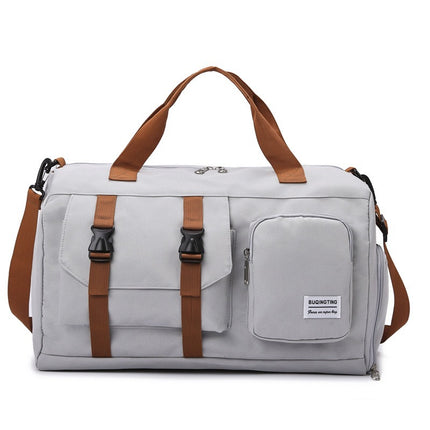 New Sports Fitness Bag Simple Casual Oxford Cloth Lightweight Portable Travel Bag Dry and Wet Separate Boarding Luggage Bag