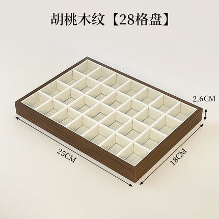 Walnut Jewelry Tray Counter Jewelry Storage Large Capacity Ring Tray Earring Tray Necklace Jewelry Box Jewelry