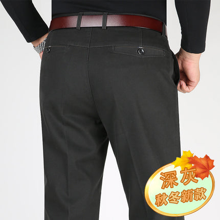 Summer Men's Spring Thin Casual Pants Men's Middle-aged Dad Loose Straight Pants Business Fashion Cotton Pants Men's Pants
