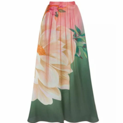 2023 New European and American French Retro Printed Swimsuit Women's Hot Spring Holiday Beach Dress Two-piece Swimsuit