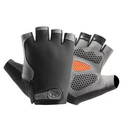 Cycling Half-Finger Gloves for Men and Women, Outdoor Sports, Mountaineering, Shock-Absorbing, Non-Slip, Silicone Breathable Butterfly Mesh, Sun Protection, Thin Gloves