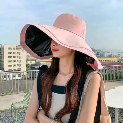 New Sun Protection Hat for Women in Summer, Uv Protection, Casual and Versatile Vinyl All-Round Oversized Brim Sun Protection Hat