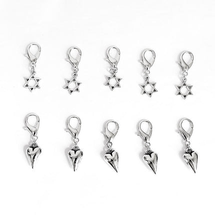 Personalized Clover Shoe Pendant Metal Punk Star Shoe Buckle Accessories Design Jewelry Wholesale Trendy Jewelry