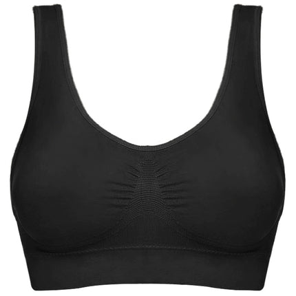 Cross-Border Women's Plus-Size Seamless Sports Bra, Comfortable Large Cup Yoga Tank Top Style Sleep Bra