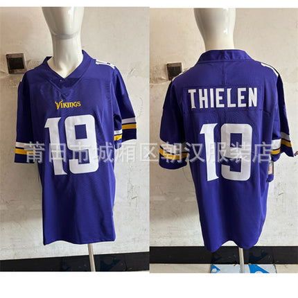 Foreign trade wholesale ball Vikings football jersey 19# Thielen 33# COOK 18 Jefferson