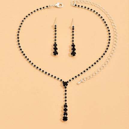 Factory Direct Approval Fashion Wedding Wedding Photography Accessories Earrings Necklace Bracelet Set Combination Multiple Choice