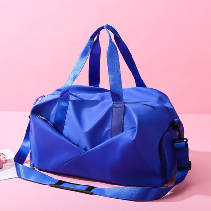 Fitness Bag Women's Portable Large Capacity Dry and Wet Separation Yoga Sports Bag Fashionable Oxford Cloth Luggage Bag Printable logo