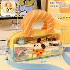 Large portable pencil case-orange lazy bark+rope