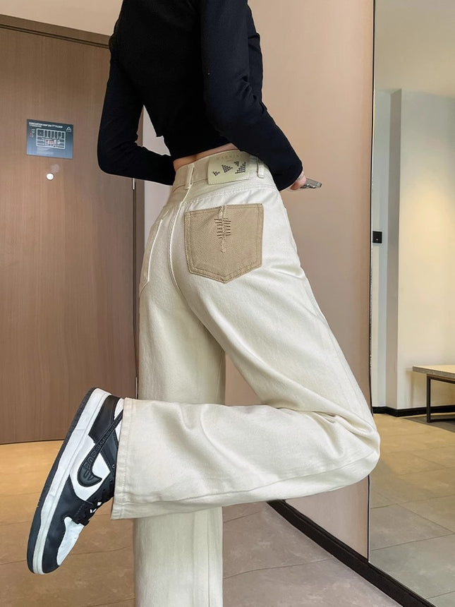 Thin Popular Jeans Women's Summer Thin 2024 New Loose High Waist Short Narrow Wide Leg Pants