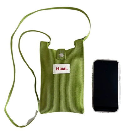 Dopamine mini phone bag for women spring and summer fashionable new ins simple shoulder messenger bag solid color small change bag