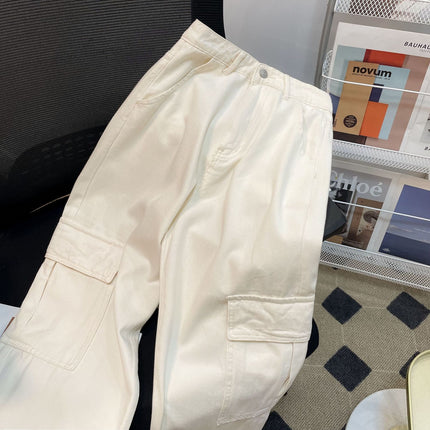 Commuter Outfit Mop Pants High Waist Work Jeans Fresh Women's Wear Slimming 2025 New Straight Leg Pants Slim Fit