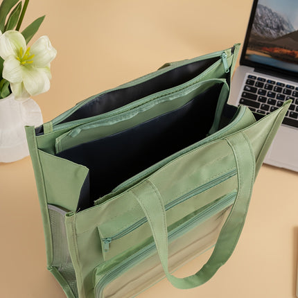 Primary school students tutorial bag canvas portable carrying book bag large capacity art homework bag holiday tutorial file bag wholesale
