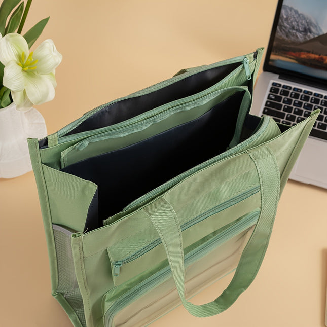 Primary school students tutorial bag canvas portable carrying book bag large capacity art homework bag holiday tutorial file bag wholesale