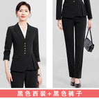 Black suit + black pants / S