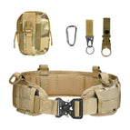 Belt + waistband + waist bag + water bottle buckle + keychain + carabiner (cp camouflage)