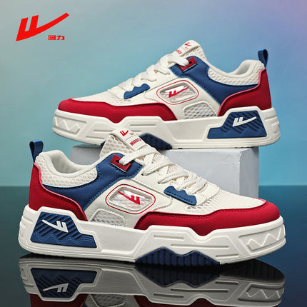 Huili Men's Board Shoes Summer Breathable Mesh Couple White Shoes Red Hollow Single Mesh Sports Casual Shoes 2025
