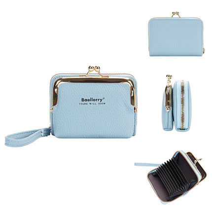 Baellerry New Women's Coin Purse Japanese Style Lychee Pattern Zipper Organ Mini Small Bag Wholesale Card Holder