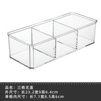 Three-compartment box without lid