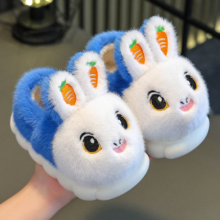 Winter Children's Cotton Slippers Girls' Princess Non-slip Warm Parent-child Large Small and Medium-sized Children's Baby Toddler Bag with Cotton Shoes Winter