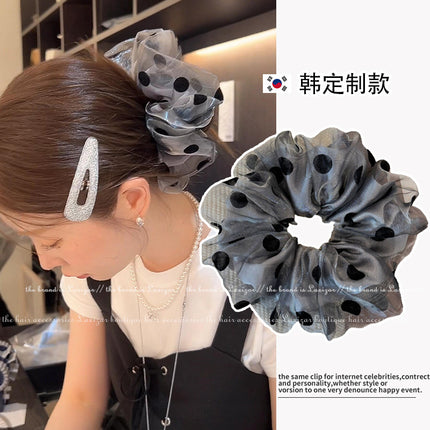 18cm Korean High-End Hair Tie Double-Layer Organza Scrunchie Women's Hair Accessory Hair Rope Ins Style