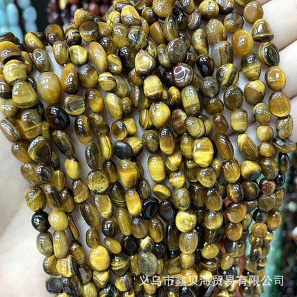 8-10mm natural stone loose beads amethyst agate straight hole gravel diy jewelry accessories amorphous beads