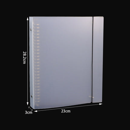 B5 detachable metal ring strap binder case PP frosted folder 9 holes 26 holes 8 holes can be printed logo
