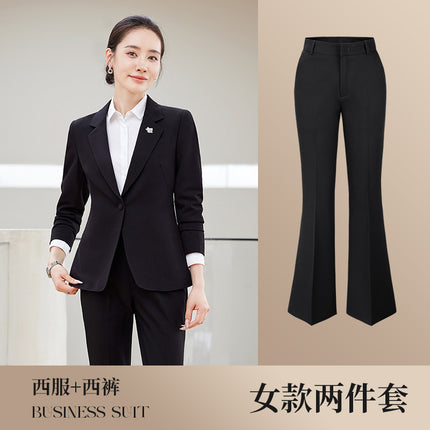 High-end men's and women's same style professional attire autumn and winter suit suit executive business interview formal attire front desk manager work clothes
